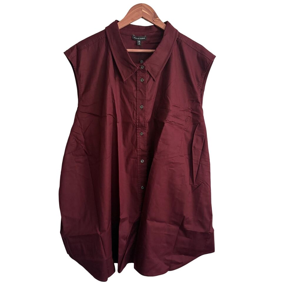 Universal Standard Sleeveless Top 3XL 34 36 5XL NWT Blouse Shirt Red Burgundy
